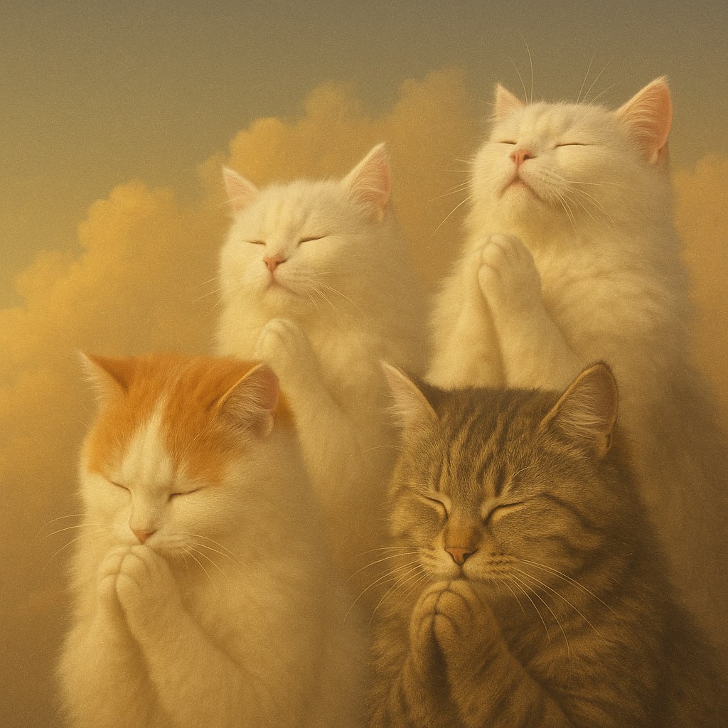 Pray Cat Art