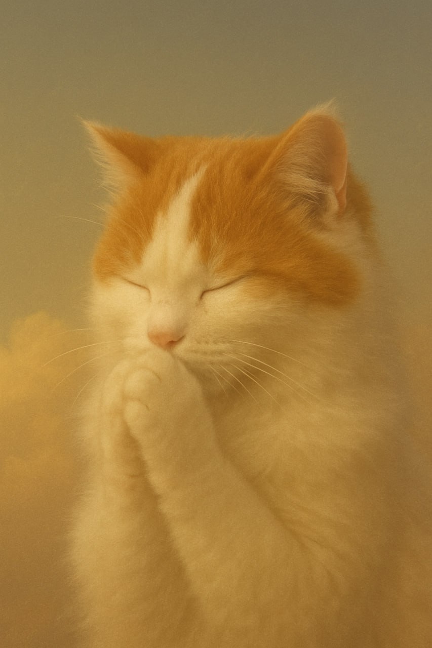 Pray Cat Art